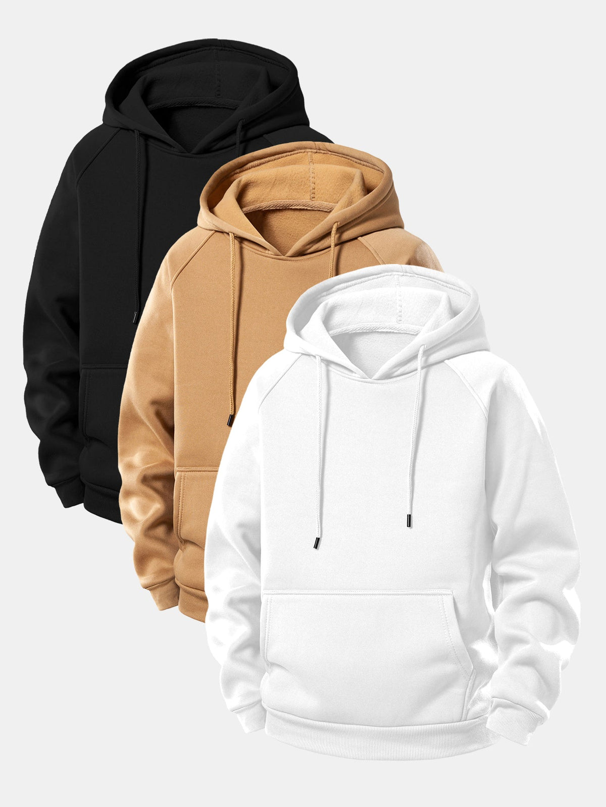3 Pieces  Basic Hoodies
