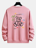 Bear On Vacation Print Relax Fit Sweatshirt