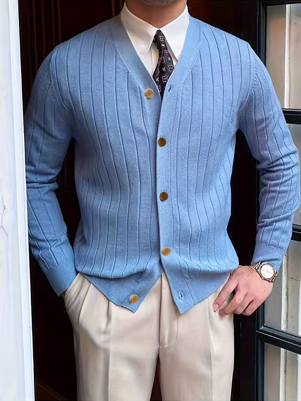 Alistair | Ribbed Button-Up Cardigan