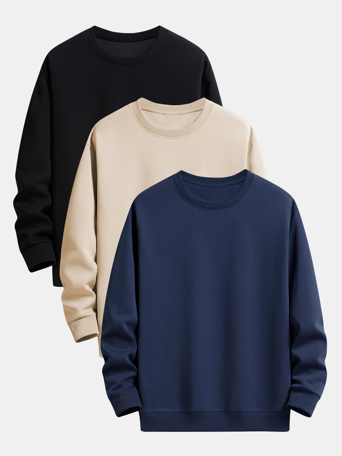3 Pieces Basic Relax Fit Sweatshirt