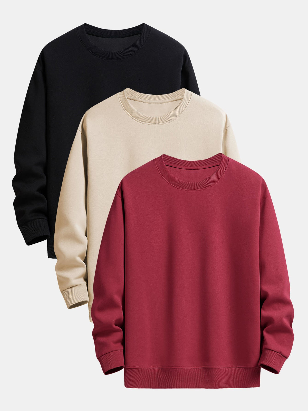 3 Pieces Basic Relax Fit Sweatshirt