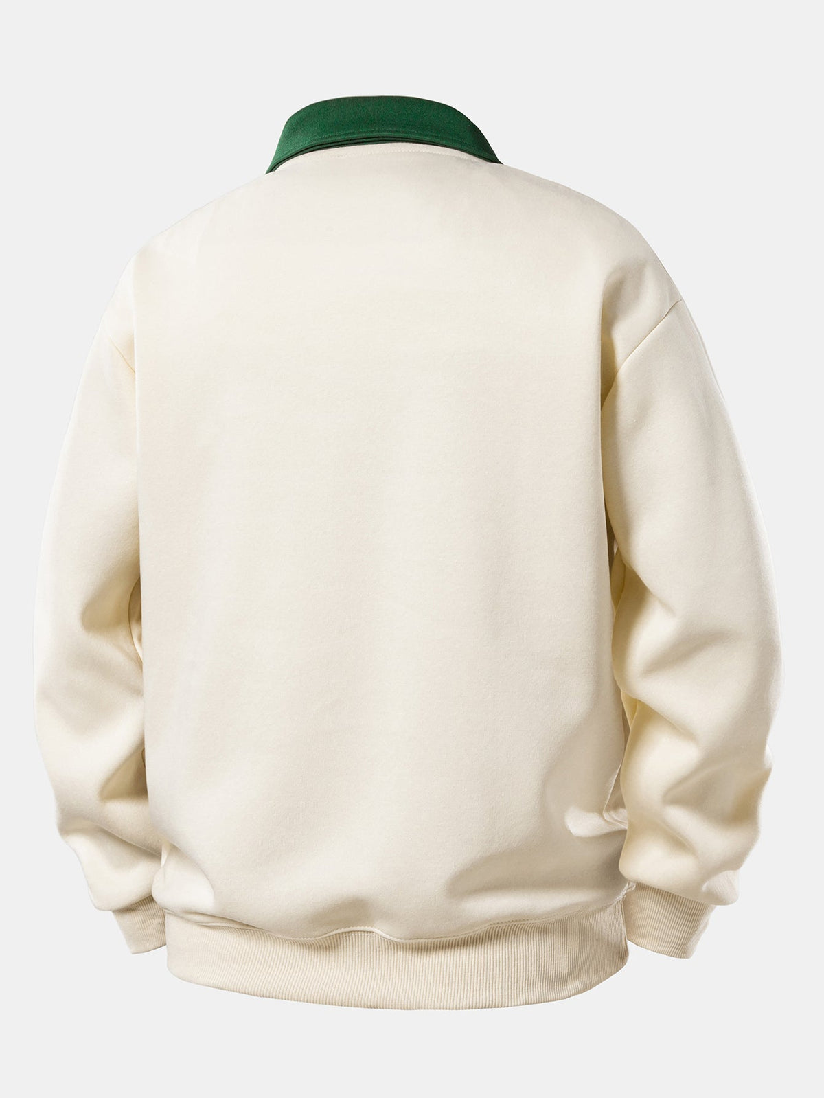 Relax Fit Brasil Print Contrast Polo Sweatshirt