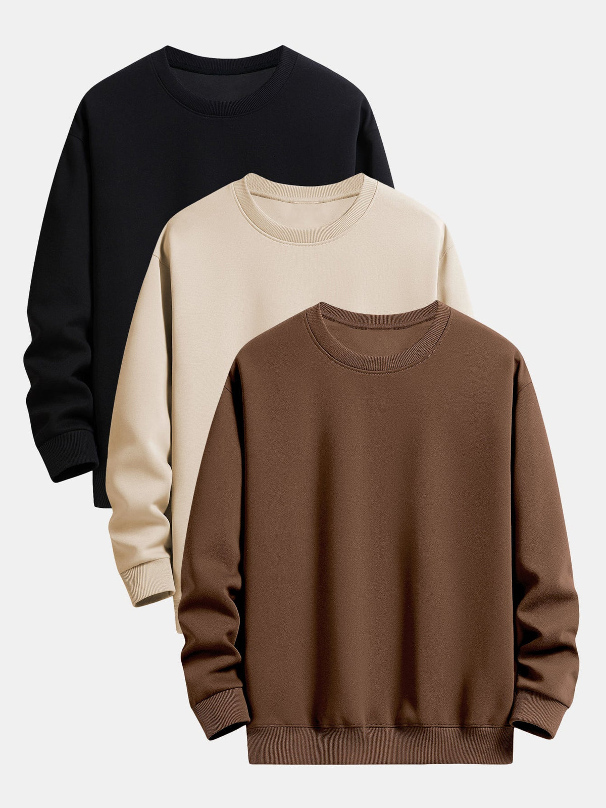 3 Pieces Basic Relax Fit Sweatshirt