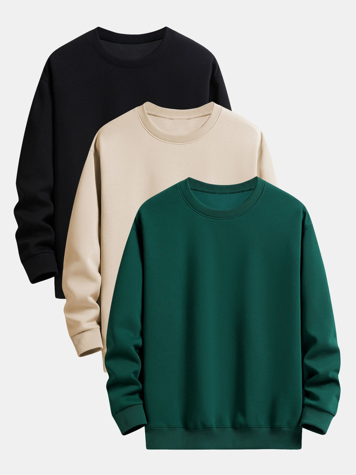 3 Pieces Basic Relax Fit Sweatshirt