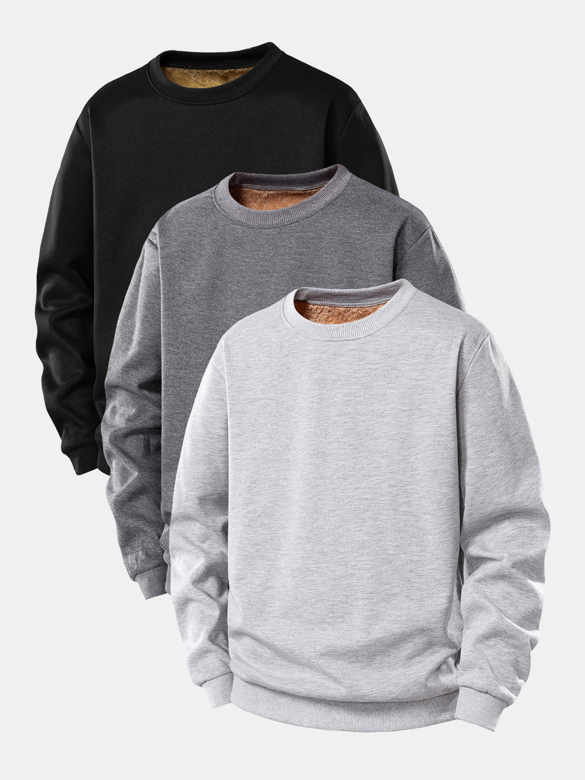 3 Pieces Teddy Fleece Lined Sweatshirt
