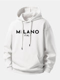 Sweat à capuche Milano Print coupe décontractée