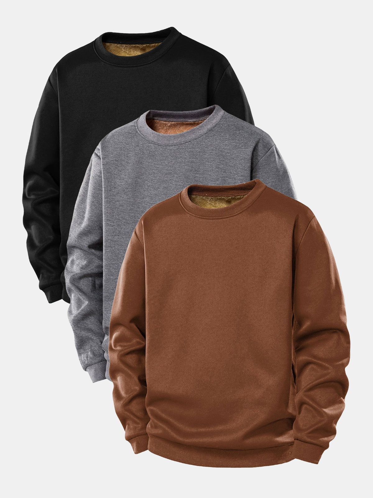3 Pieces Teddy Fleece Lined Sweatshirt