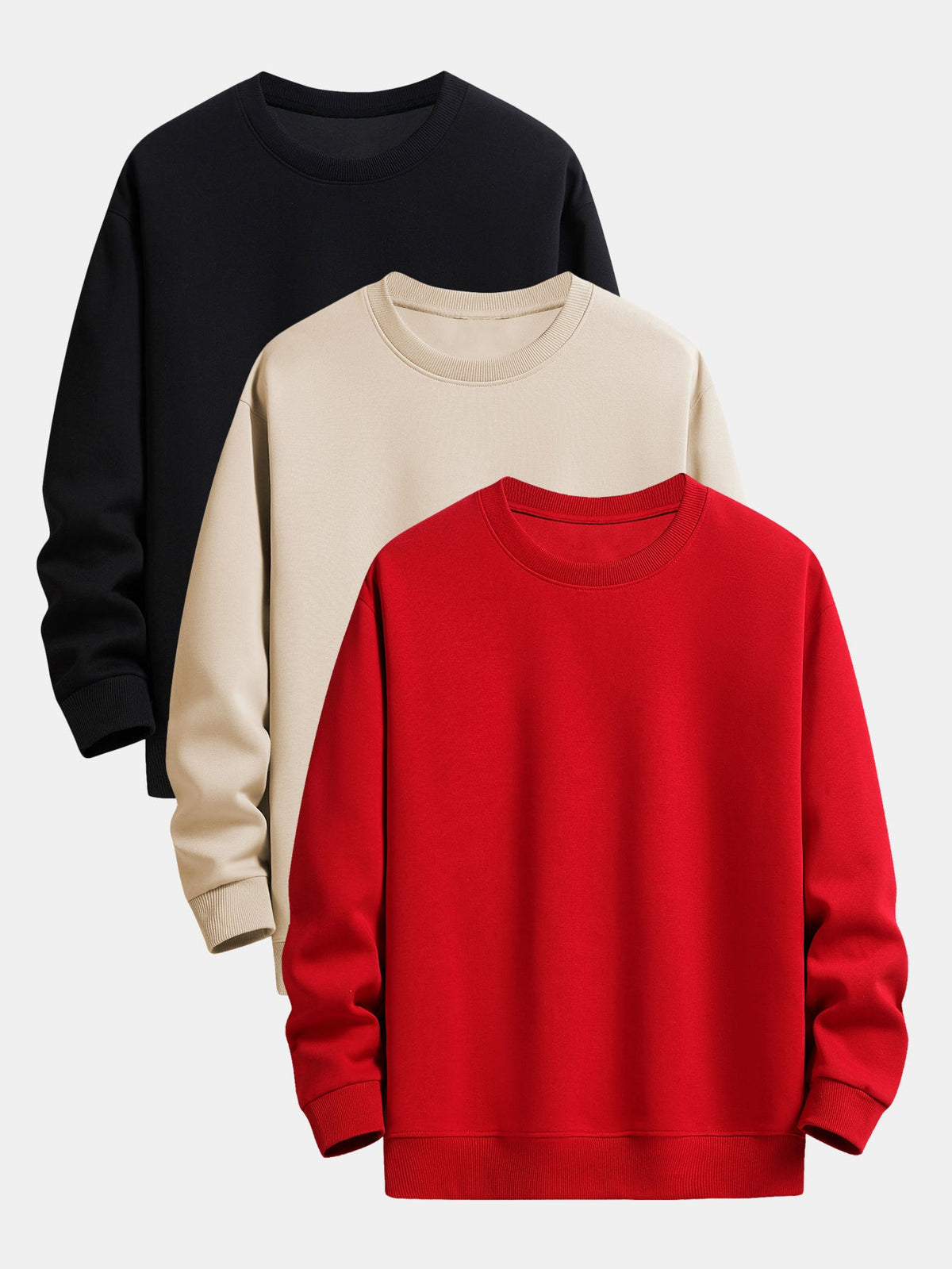 3 Pieces Basic Relax Fit Sweatshirt