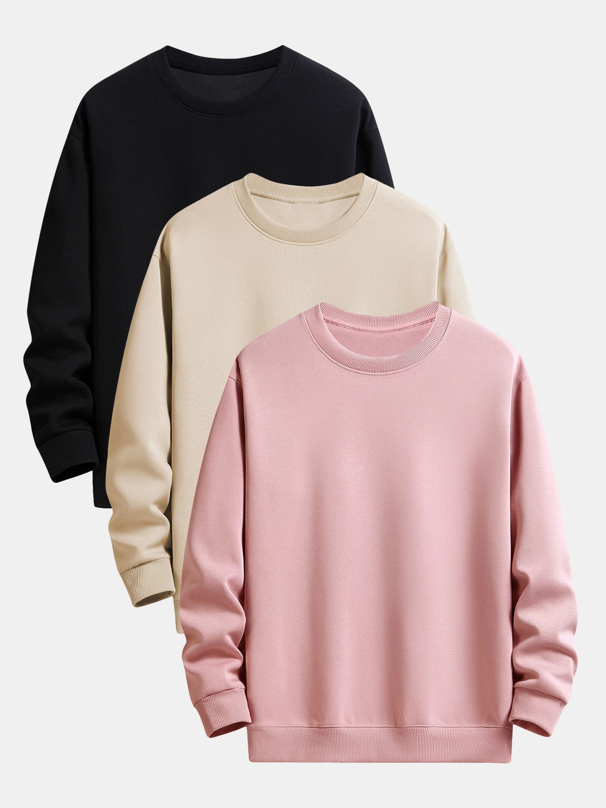 3 Pieces Basic Relax Fit Sweatshirt