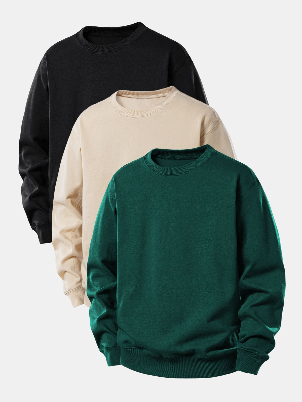 3 Pieces Basic Relax Fit Sweatshirt