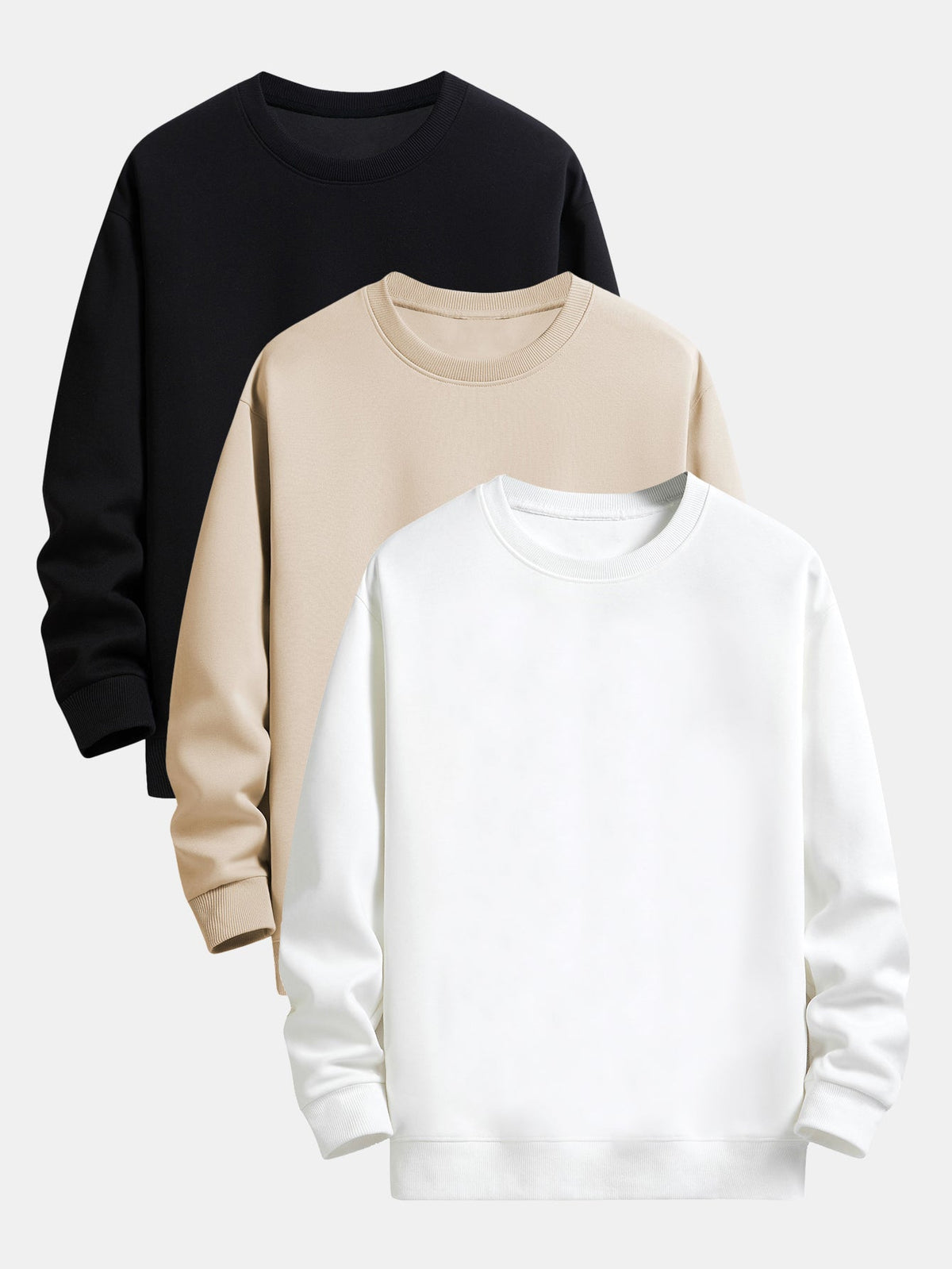 3 Pieces Basic Relax Fit Sweatshirt