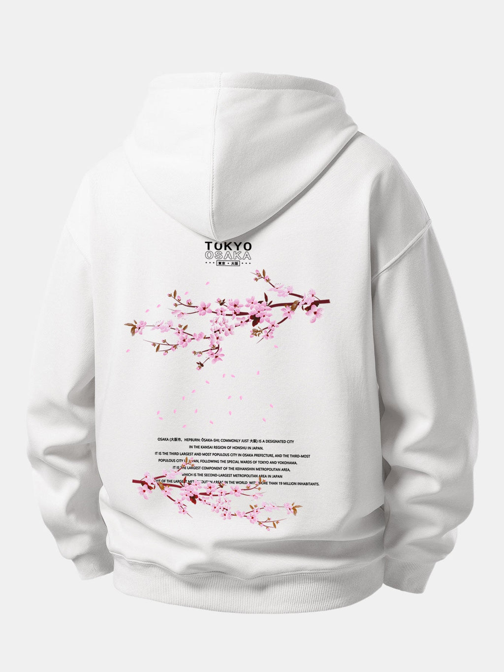 Sweats à capuche coupe décontractée avec impression au dos Tokyo Osaka