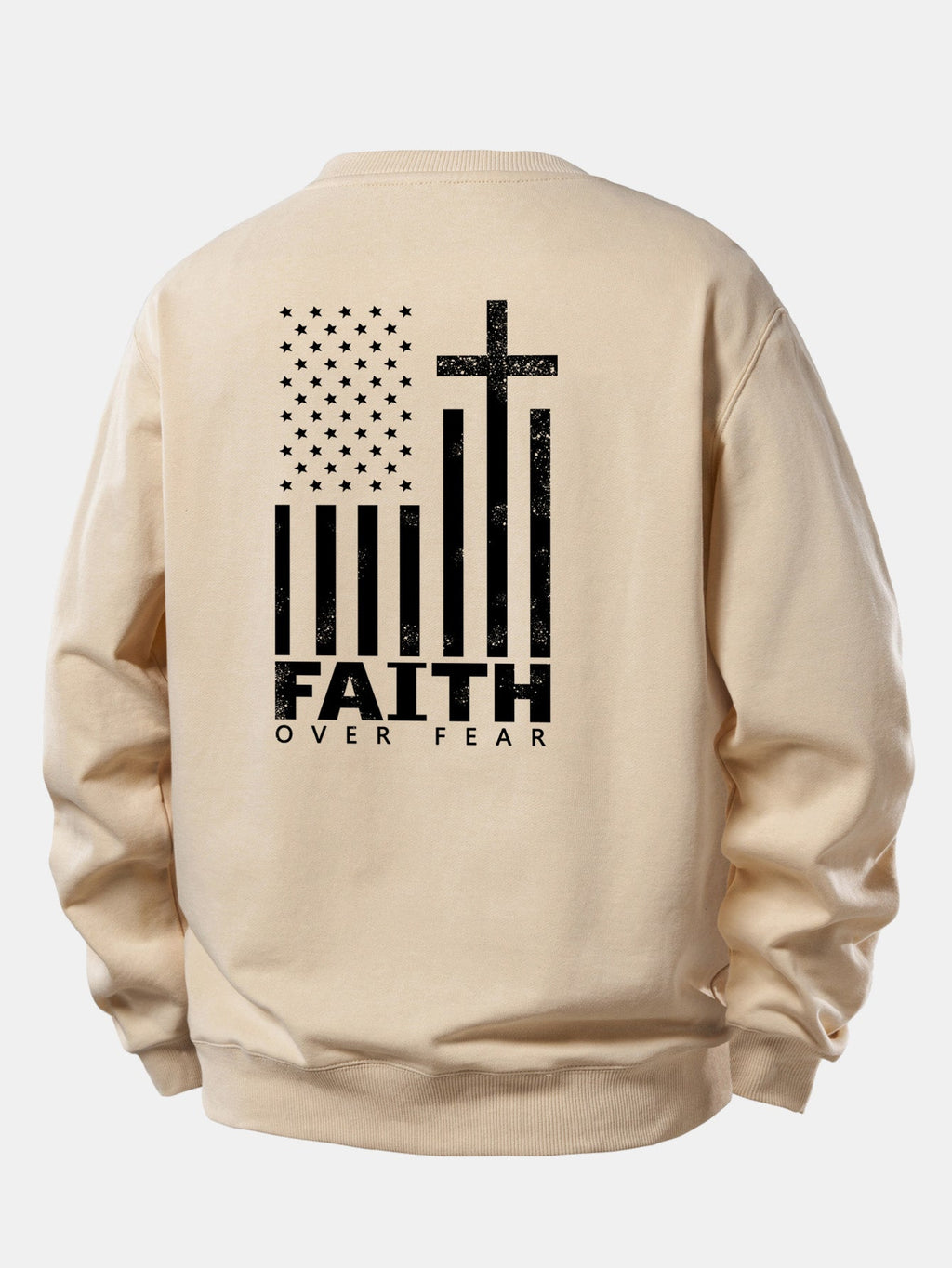 Freedom American Flag Print Relax Fit Sweatshirt