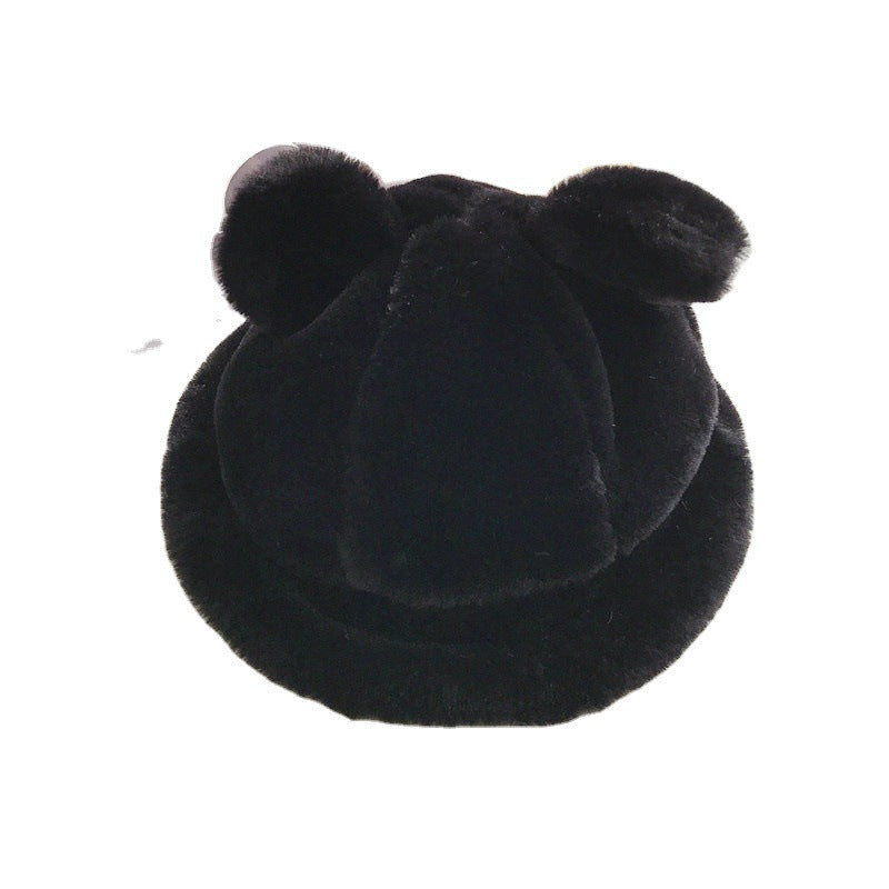 Brooks Kids Leopard Print Dome Beanie with Faux Fur Ear Detail – Toddler Winter Hat