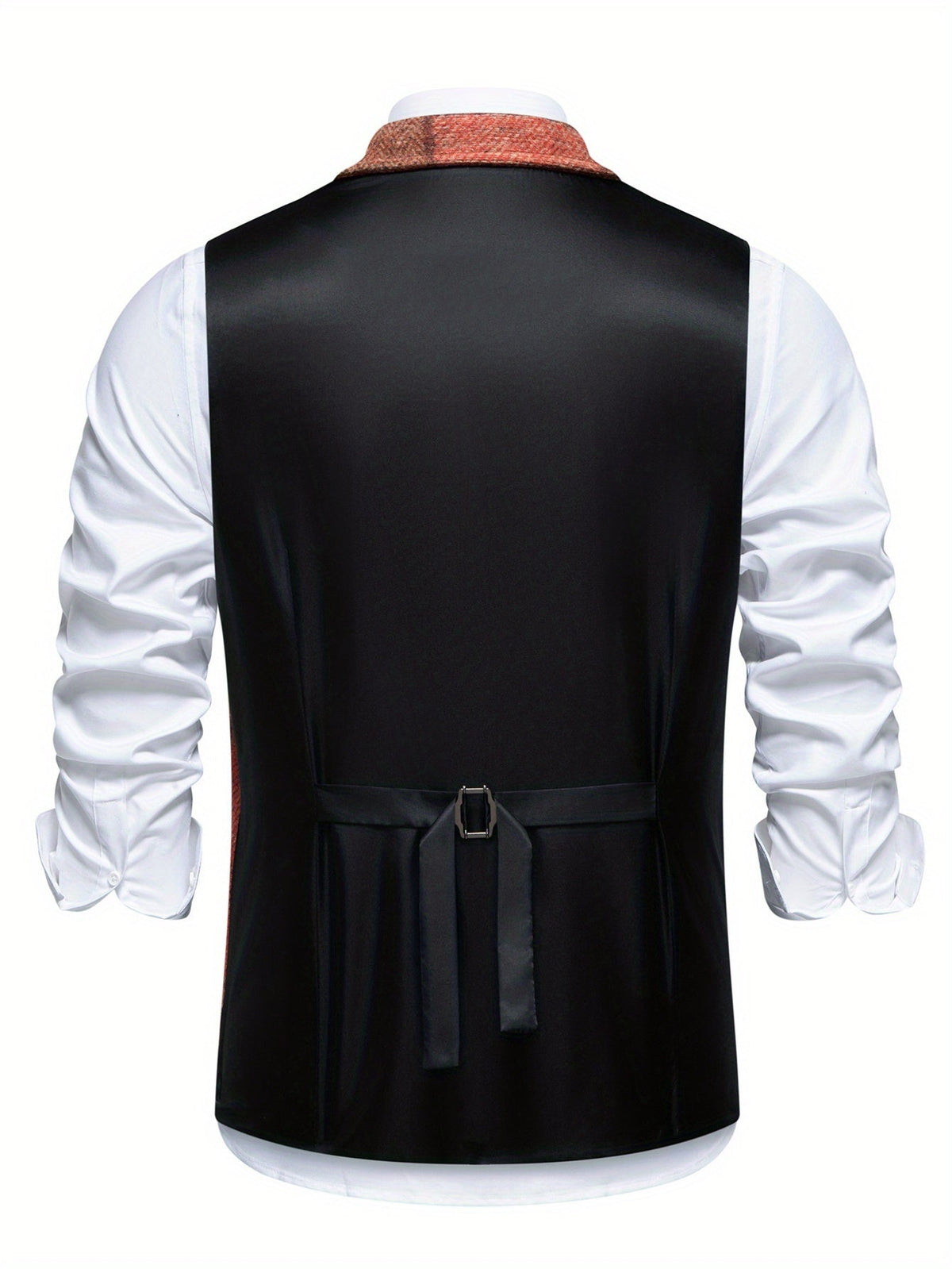 Benedict | Patchwork Vest with Herringbone Pattern