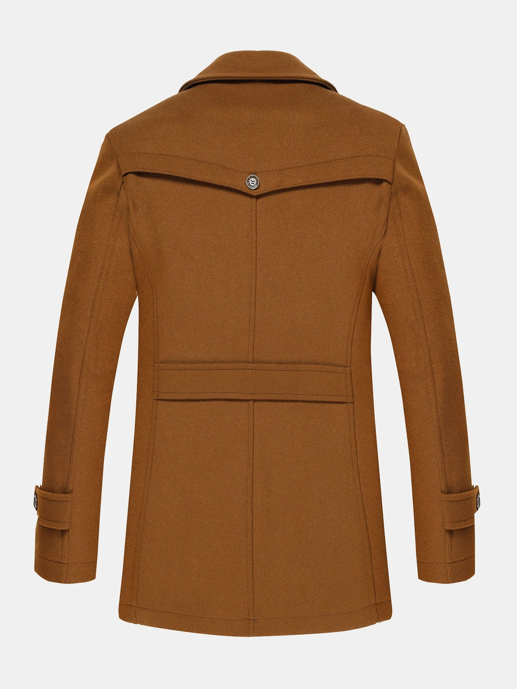 Double Layer Detachable Neck Woolen Coat