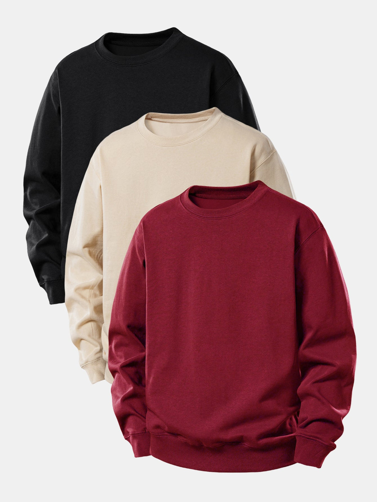 3 Pieces Basic Relax Fit Sweatshirt