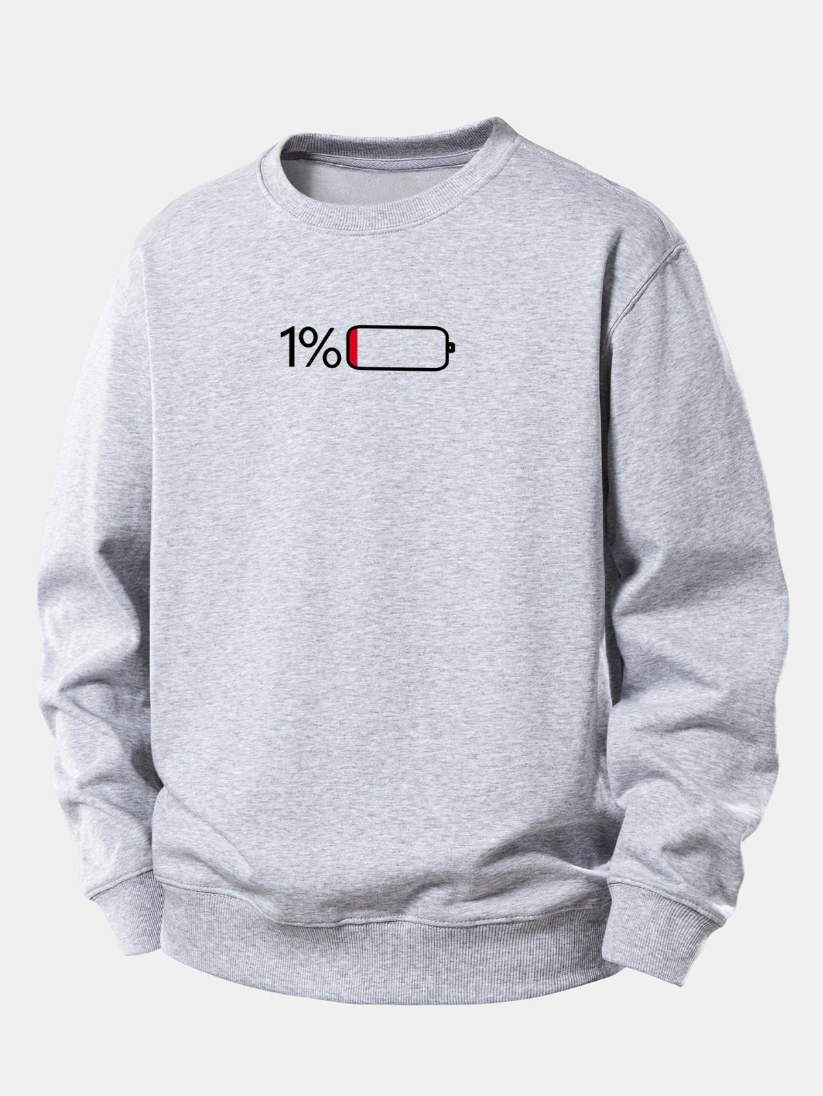 1% Battery Print Relax Fit Sweatshirt