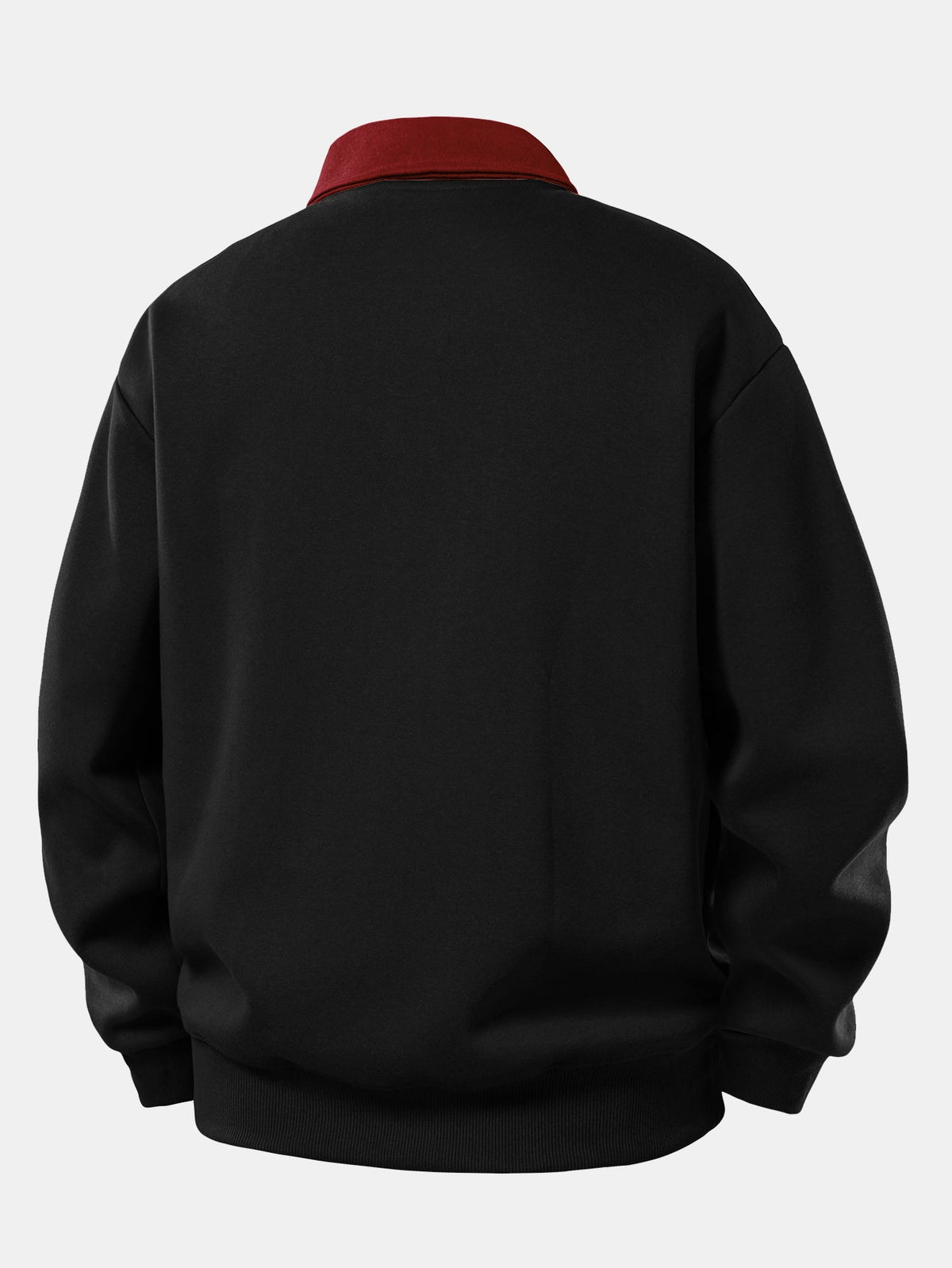 Relax Fit Contrast Polo Sweatshirt