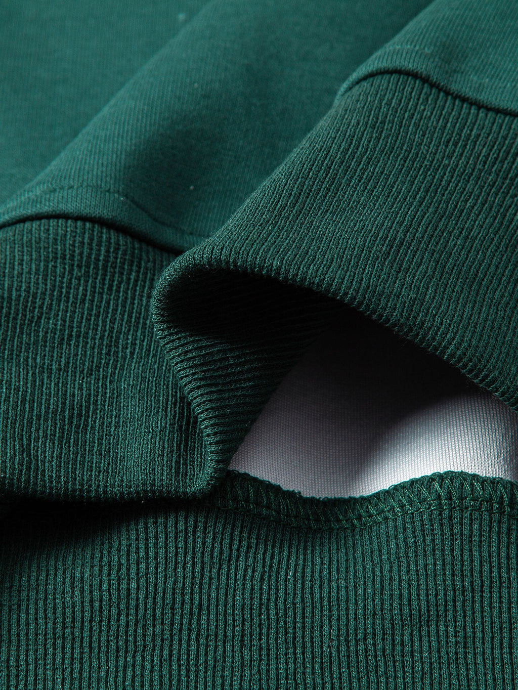 Relax Fit Contrast Zipper Polo Sweatshirt