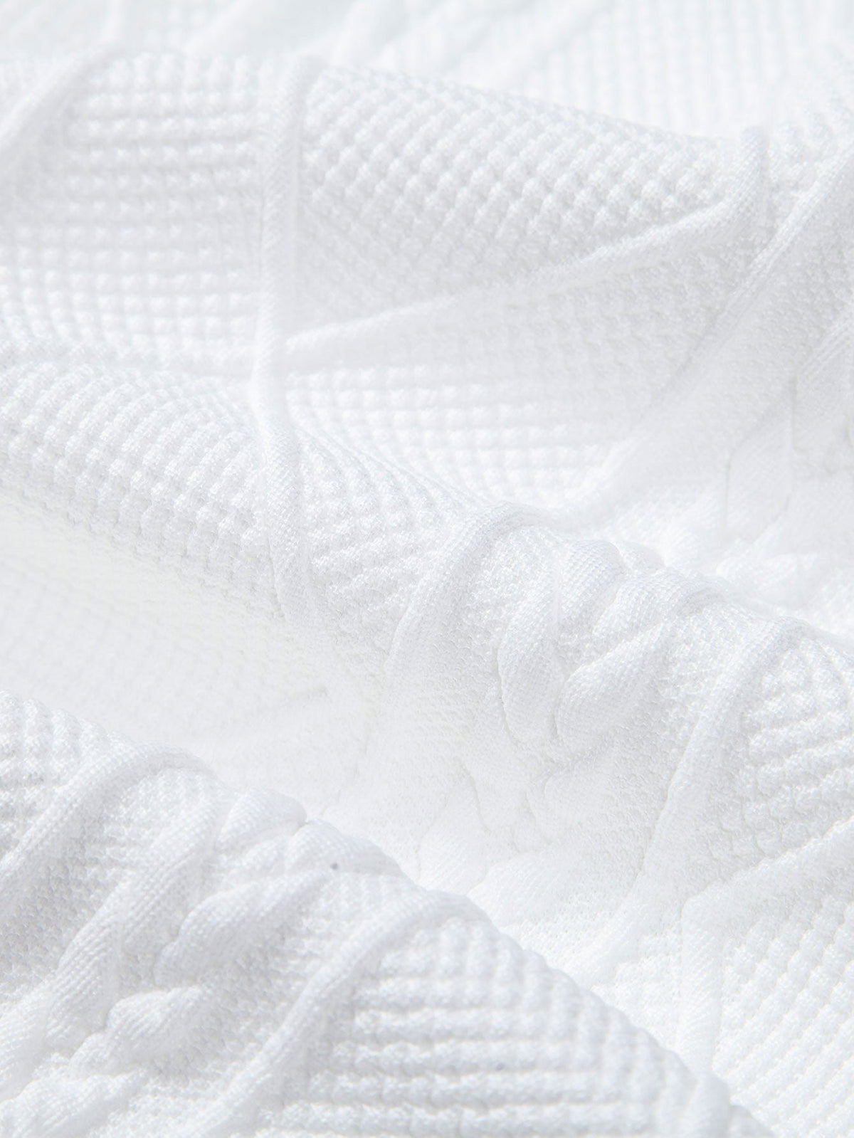 Geometric Jacquard Polo Collar Sweatshirt