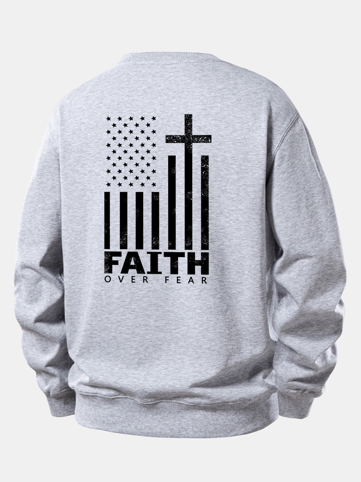 Freedom American Flag Print Relax Fit Sweatshirt