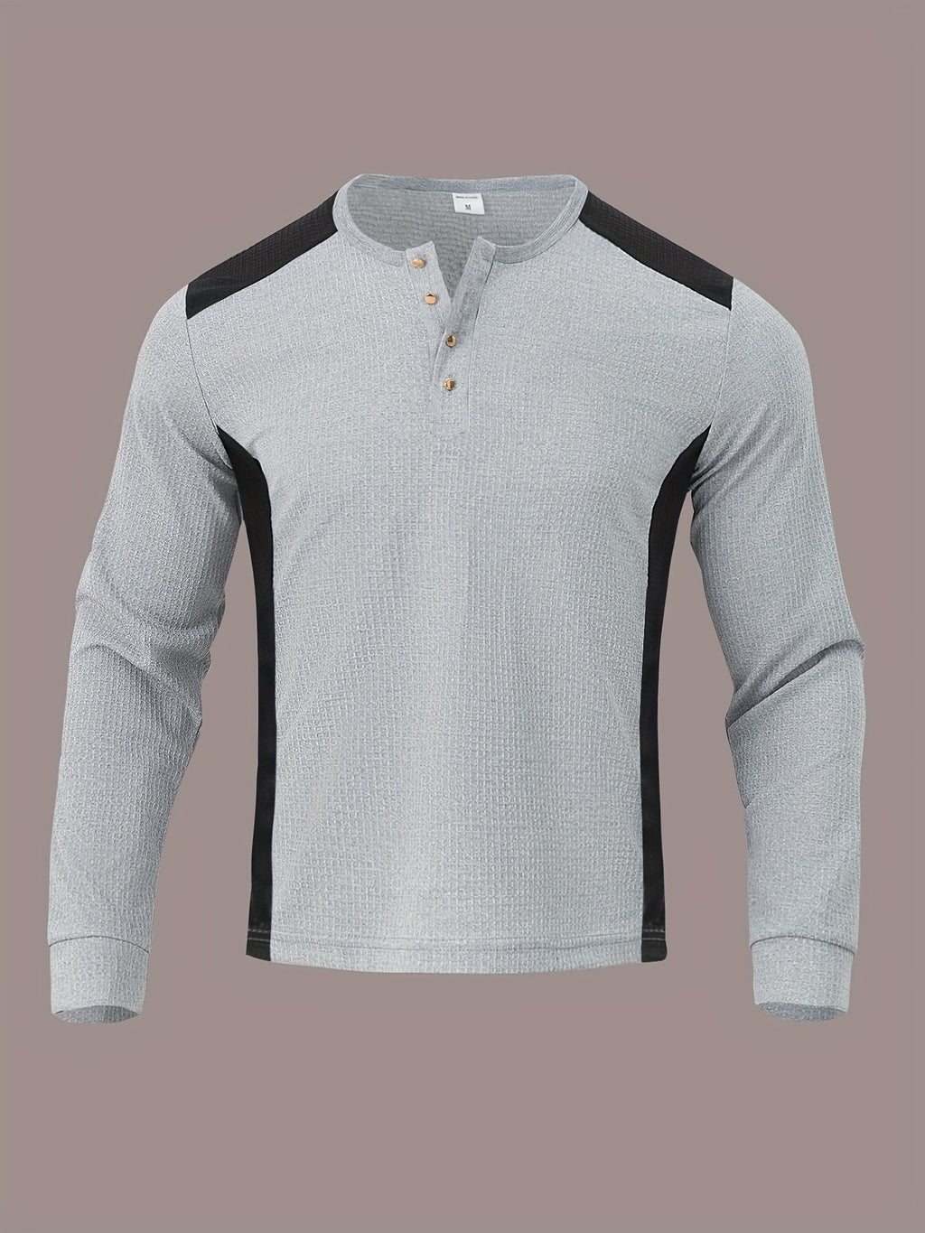 Sawyer | Textured Contrast Henley Shirt