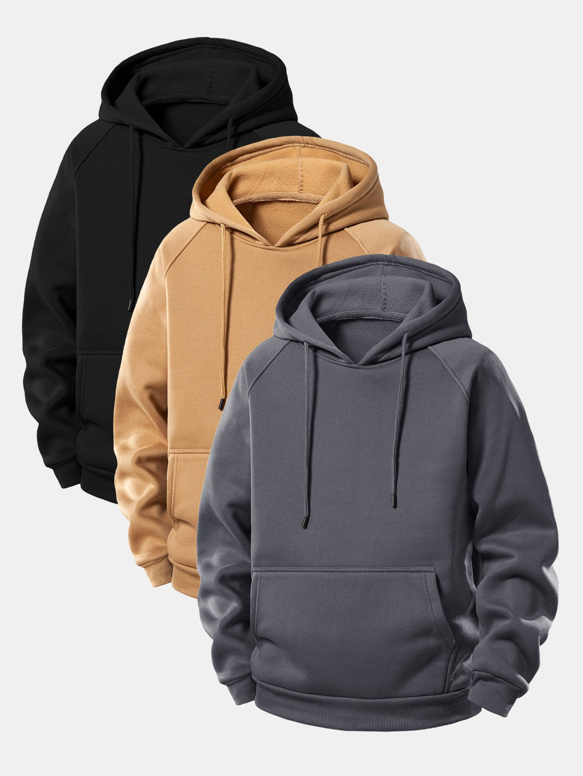3 Pieces  Basic Hoodies