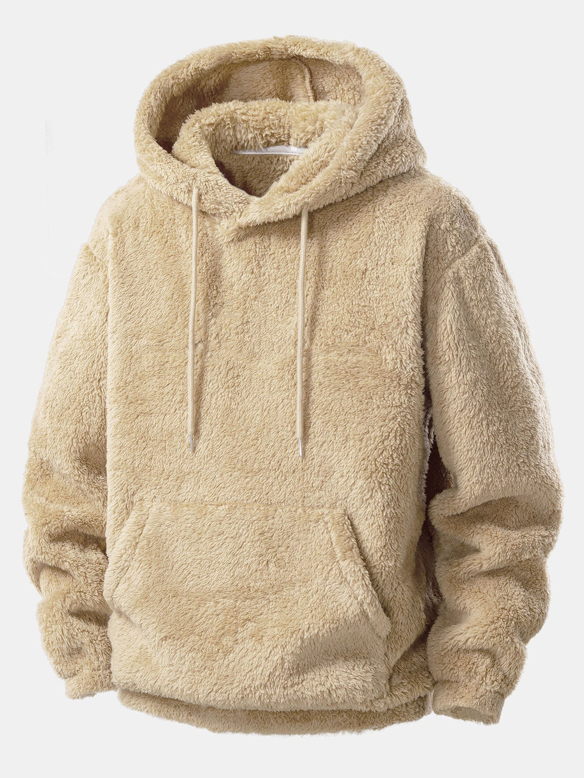 Sudadera con capucha básica de borreguillo