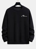Man Slogan Print Relax Fit Sweatshirt