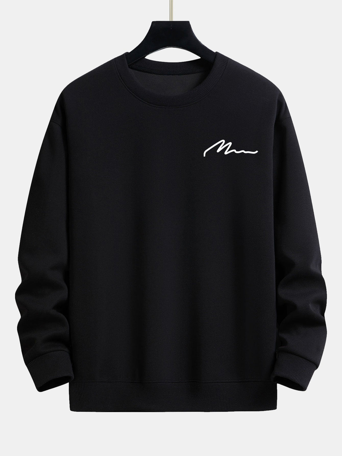 Man Slogan Print Relax Fit Sweatshirt