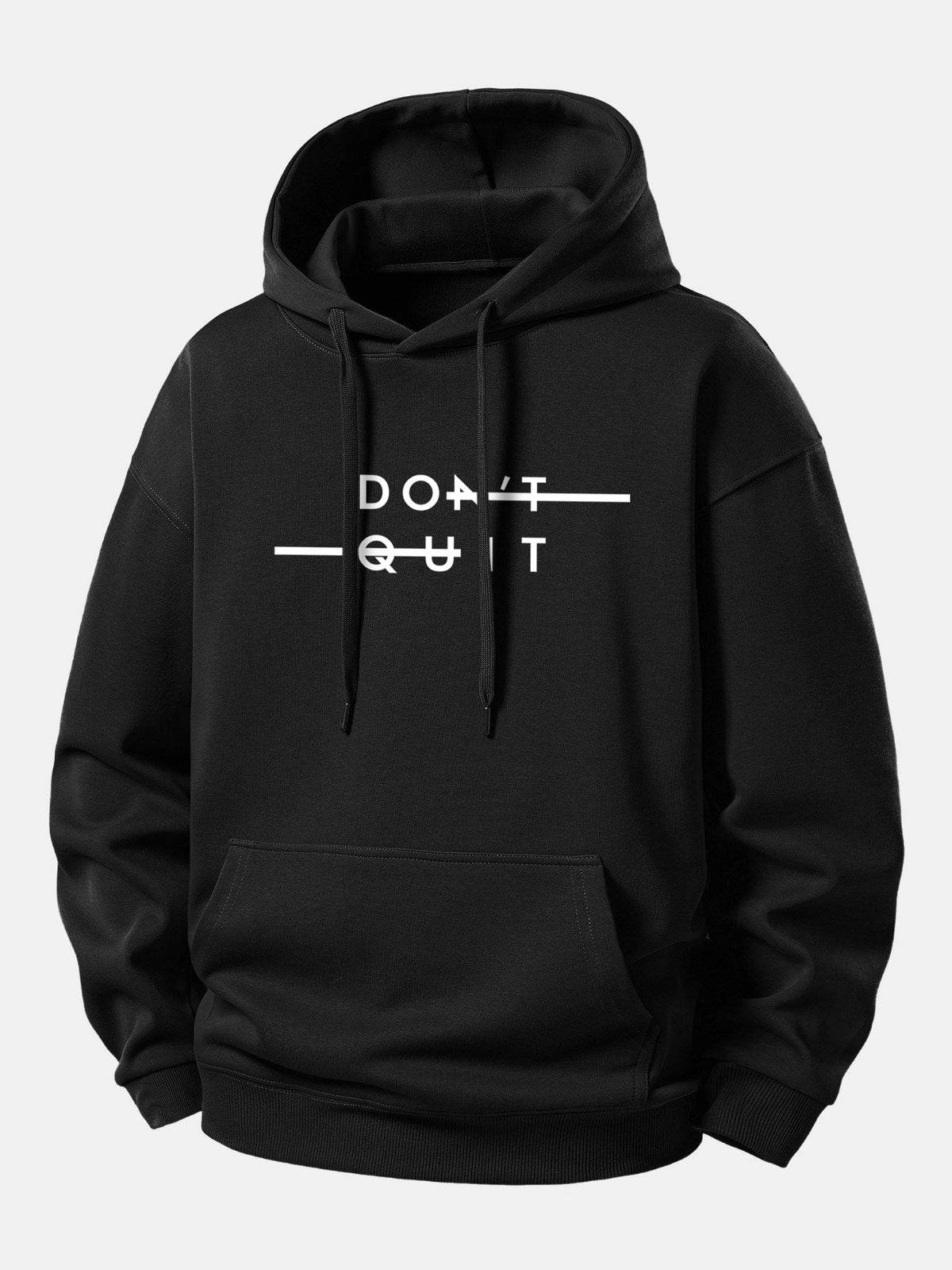 Sudadera con capucha Don't Quit Print Relax Fit