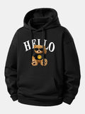 Sudadera con capucha de corte holgado con estampado de oso con gafas de sol Hola