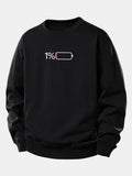 1% Battery Print Relax Fit Sweatshirt