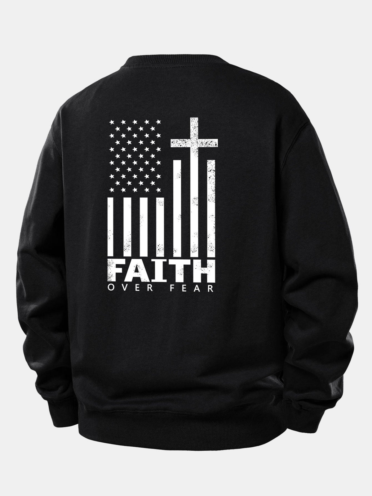 Freedom American Flag Print Relax Fit Sweatshirt