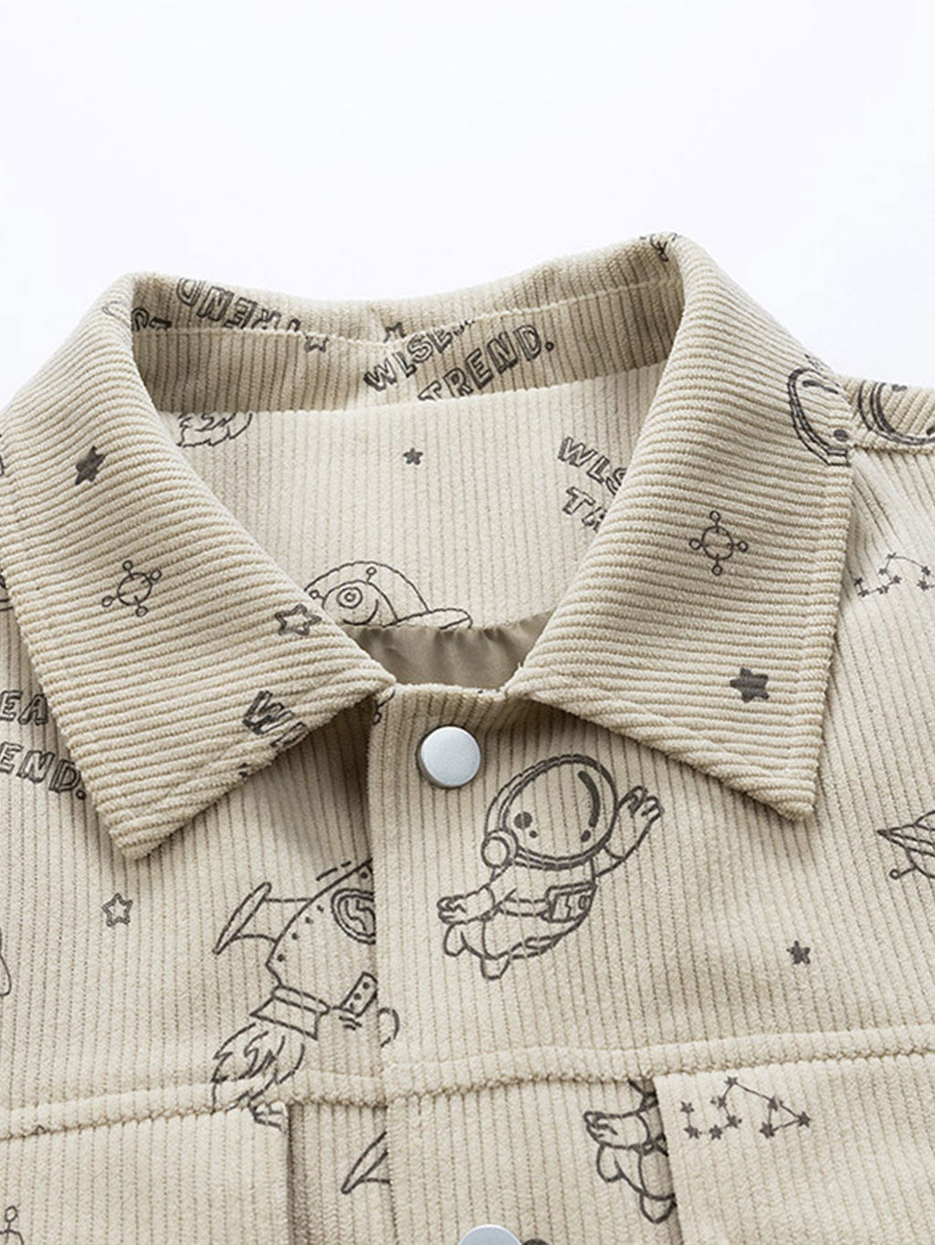 Astronaut Print Pocket Corduroy Jacket