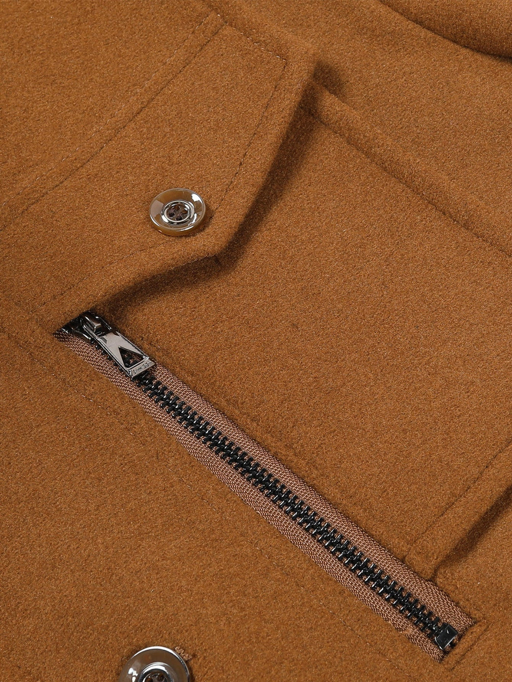 Double Layer Detachable Neck Woolen Coat