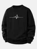 Heartbeat Print Relax Fit Sweatshirt