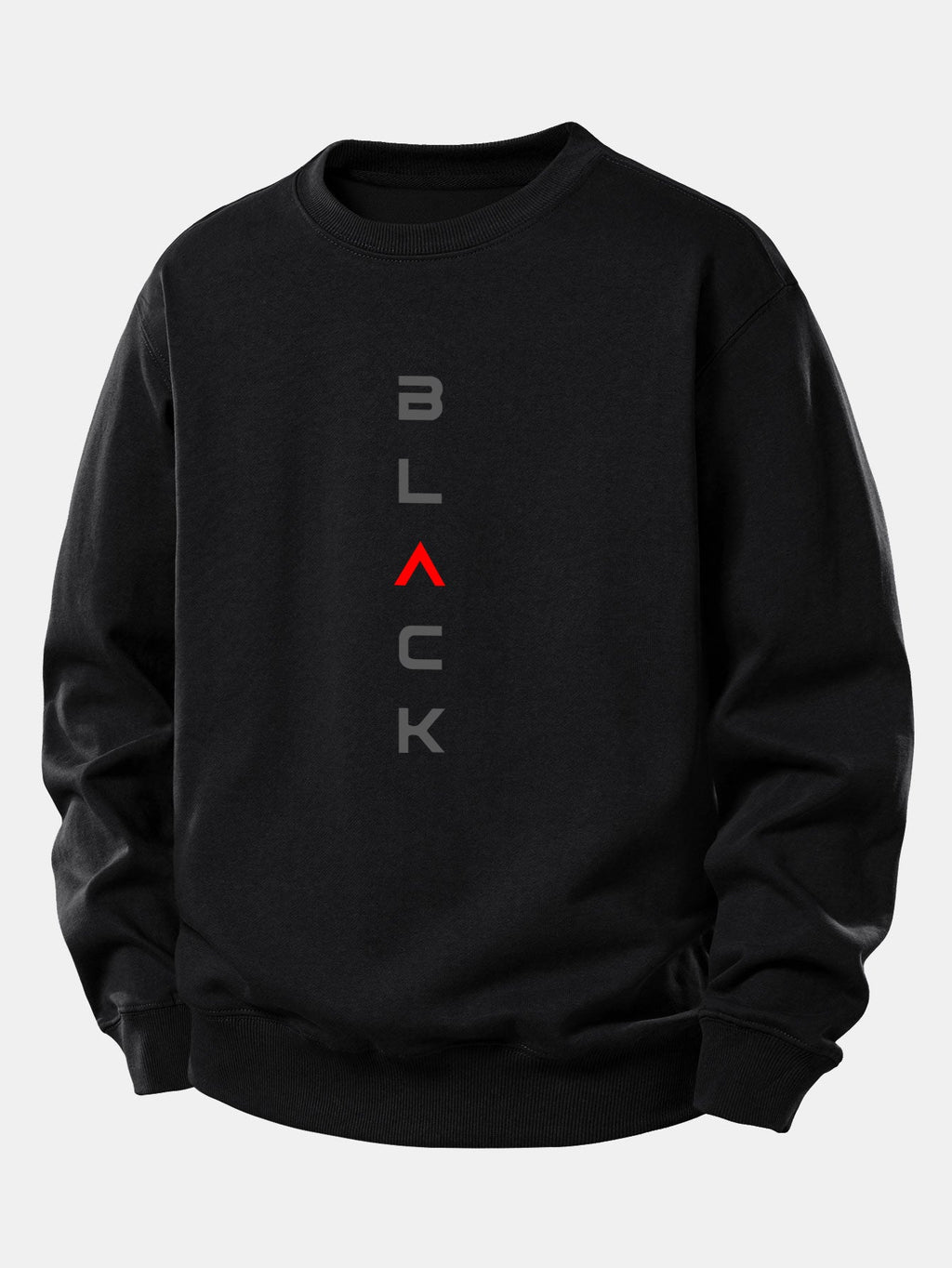 Black Print Relax Fit Sweatshirt