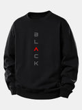 Black Print Relax Fit Sweatshirt