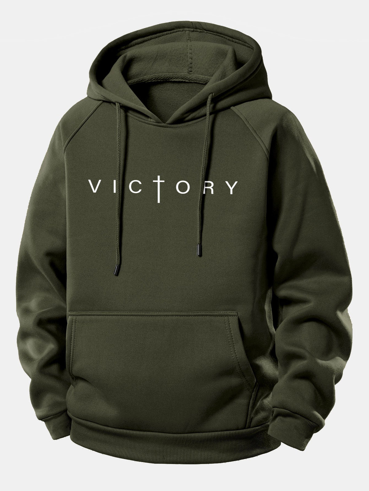 Sweat à capuche à cordon de serrage avec slogan Victory