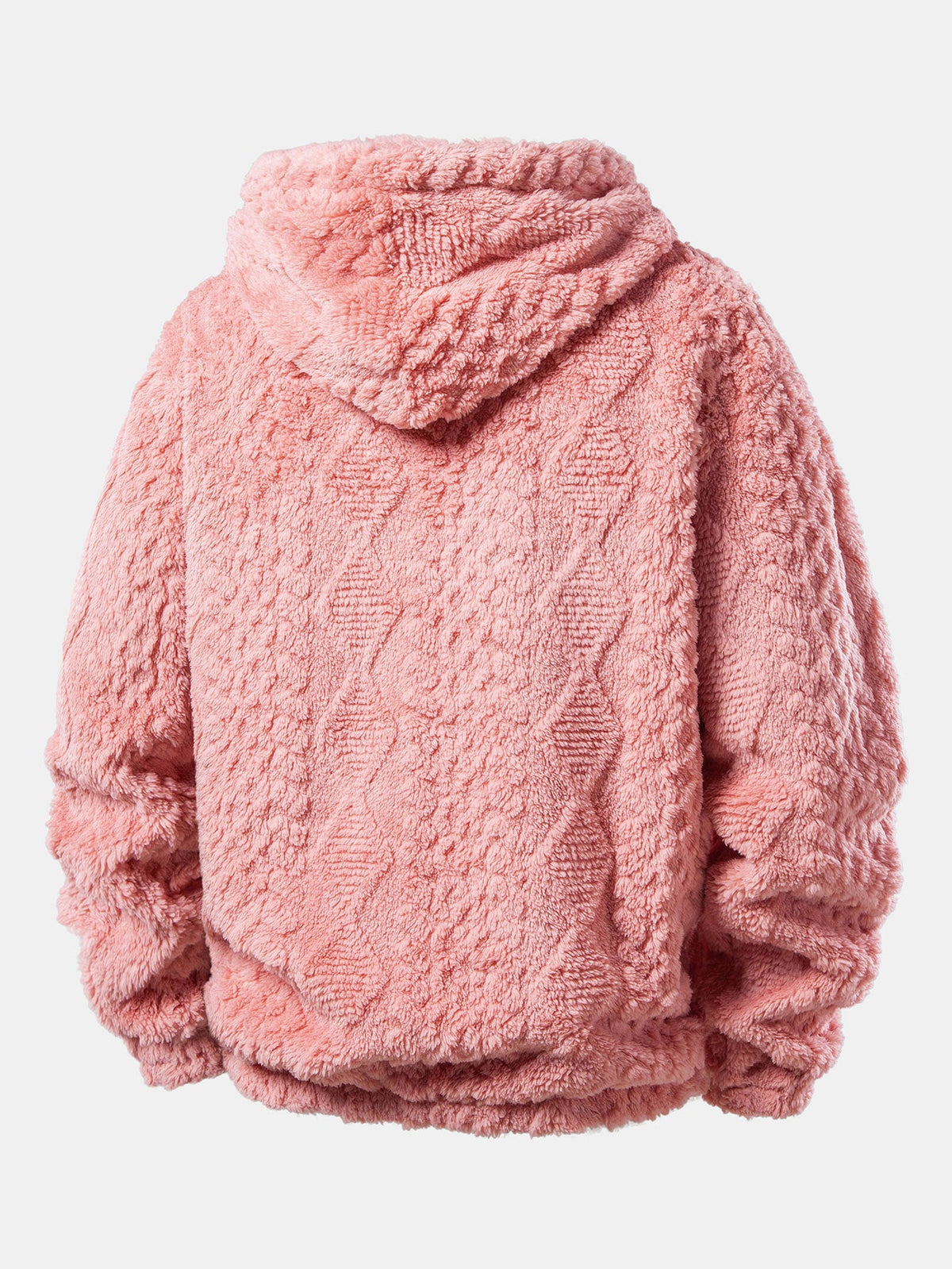 Sudadera con capucha Teddy de jacquard geométrico