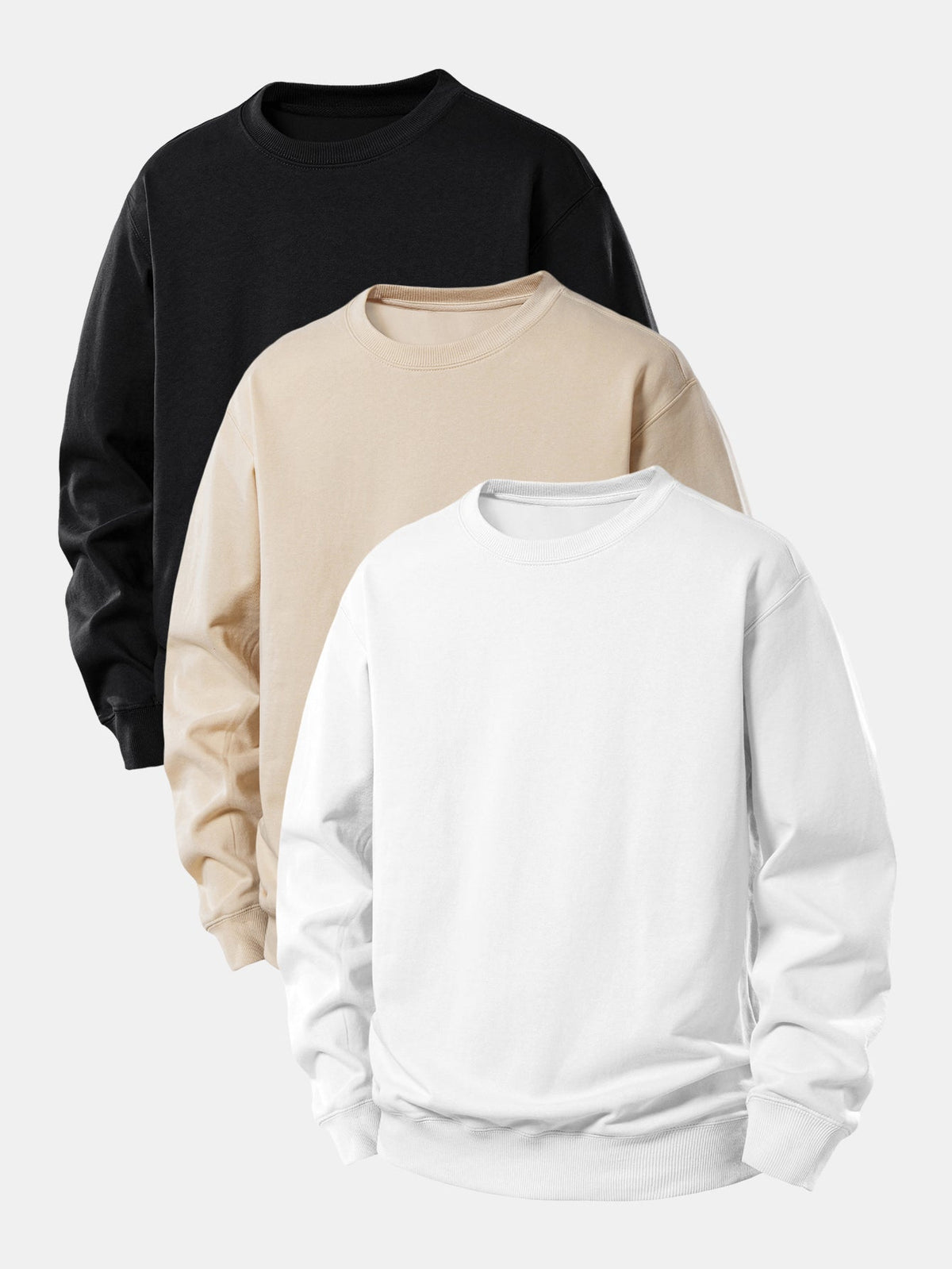 3 Pieces Basic Relax Fit Sweatshirt