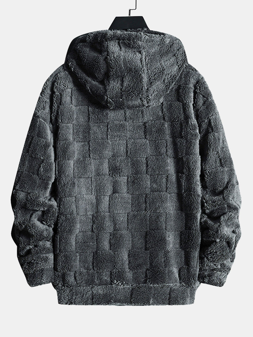 Sudadera con capucha y tablero de ajedrez con bordado California
