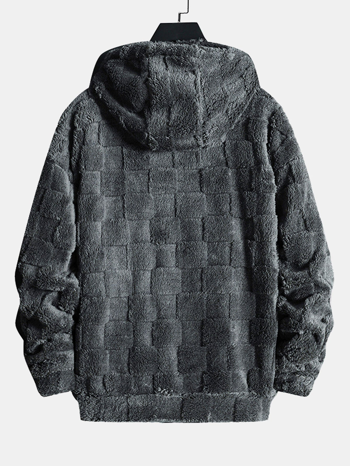 Sudadera con capucha y tablero de ajedrez con bordado California