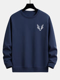 Head Deer Print Relax Fit Sweatshirt