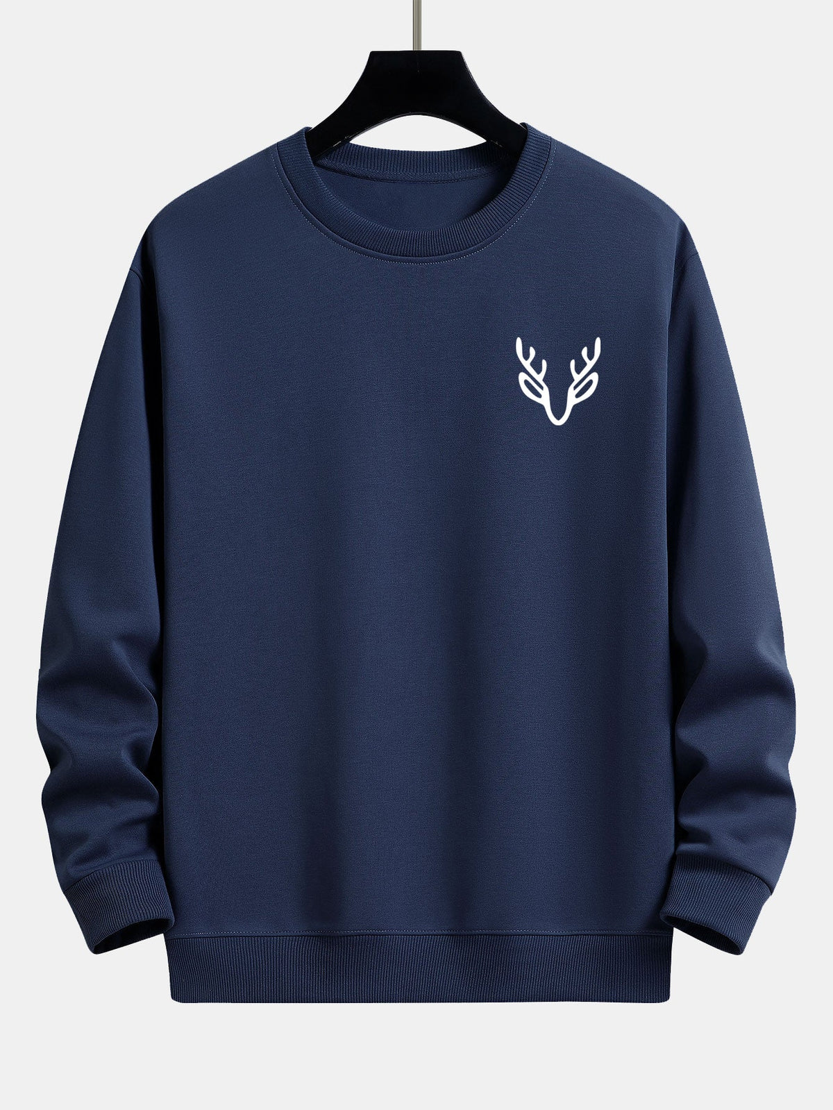 Head Deer Print Relax Fit Sweatshirt