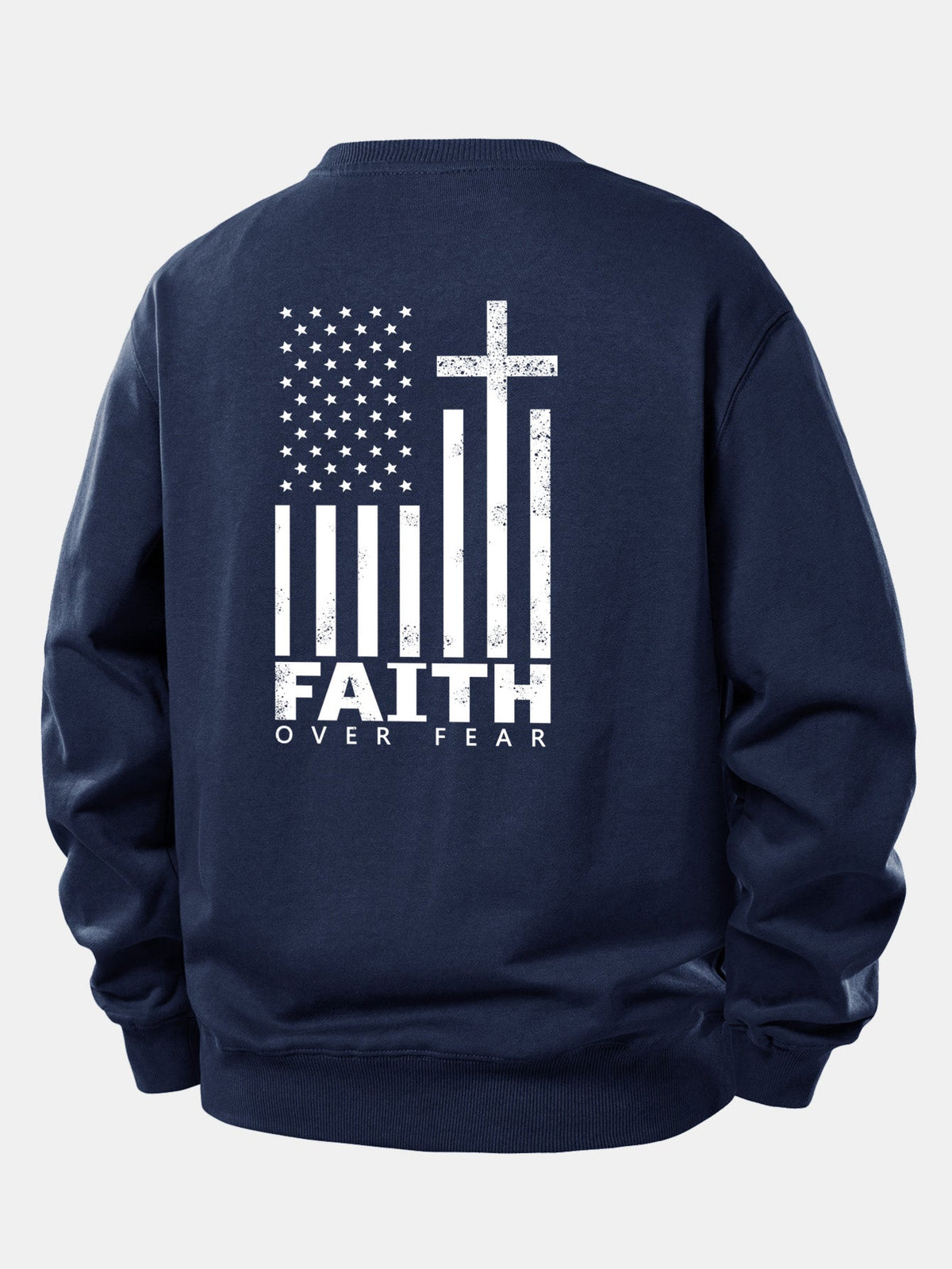 Freedom American Flag Print Relax Fit Sweatshirt