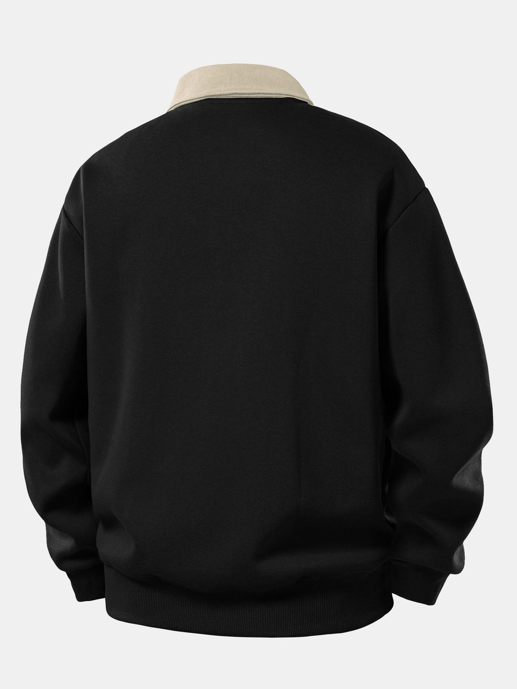 Relax Fit Paris Print Contrast Polo Sweatshirt