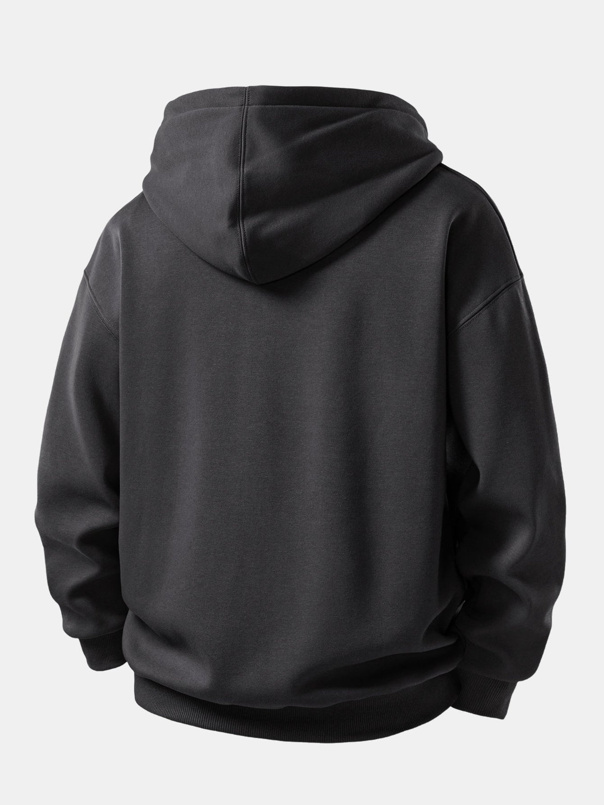 Sudadera básica con cremallera y forro de felpa suave